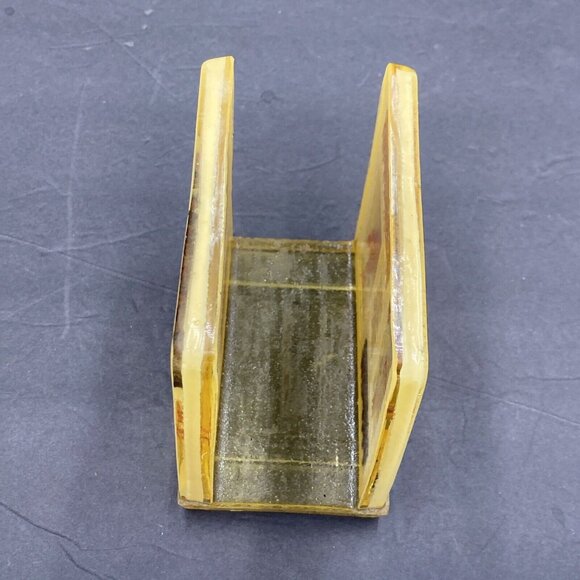 Vtg Napkin Holder 70's Lucite Resin Acrylic Seeds Flowers Farmhouse Granola - Picture 5 of 12